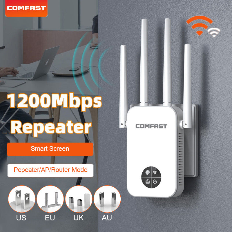 Répéteur Wi-Fi COMFAST 1200 Mbps – Smart Screen