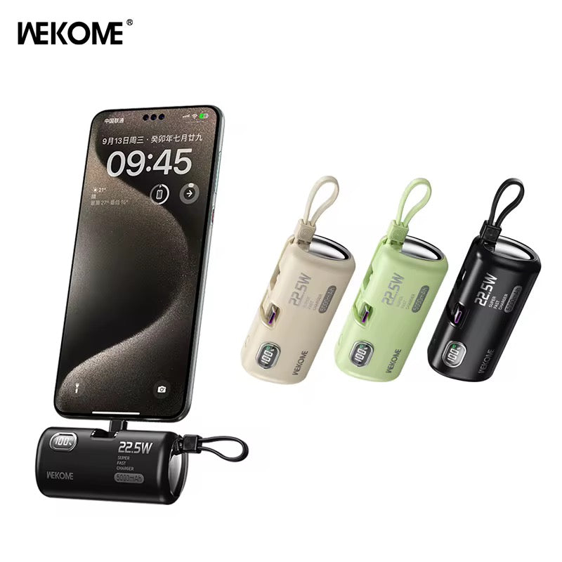 🔋 Power Bank WEKOME 22.5W – Charge Rapide & Compacte